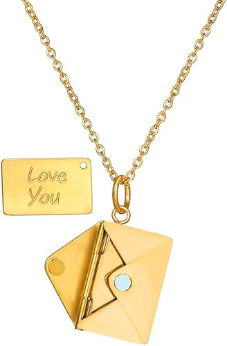 AXORA™   - ENVELOPE LOVE LETTER PENDANT NECKLACE