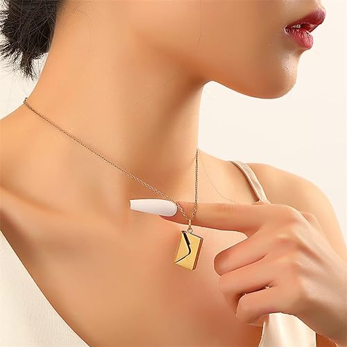 AXORA™   - ENVELOPE LOVE LETTER PENDANT NECKLACE