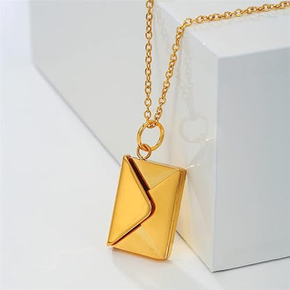 AXORA™   - ENVELOPE LOVE LETTER PENDANT NECKLACE